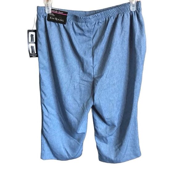 Kim Rogers blue Capri cropped SZ 10 straight leg comforter waist New with tags - Picture 2 of 4